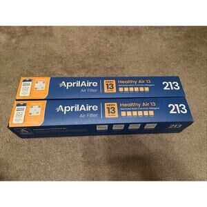 AprilAire 213 Filter MERV 13, 20x25x4 Air Filter Genuine (Pack of 2) New.